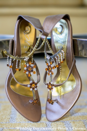 Bridal shoes for an Indian bride