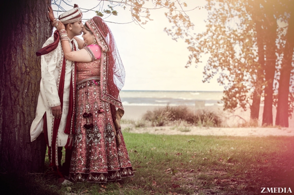 indian bride and groom portrait