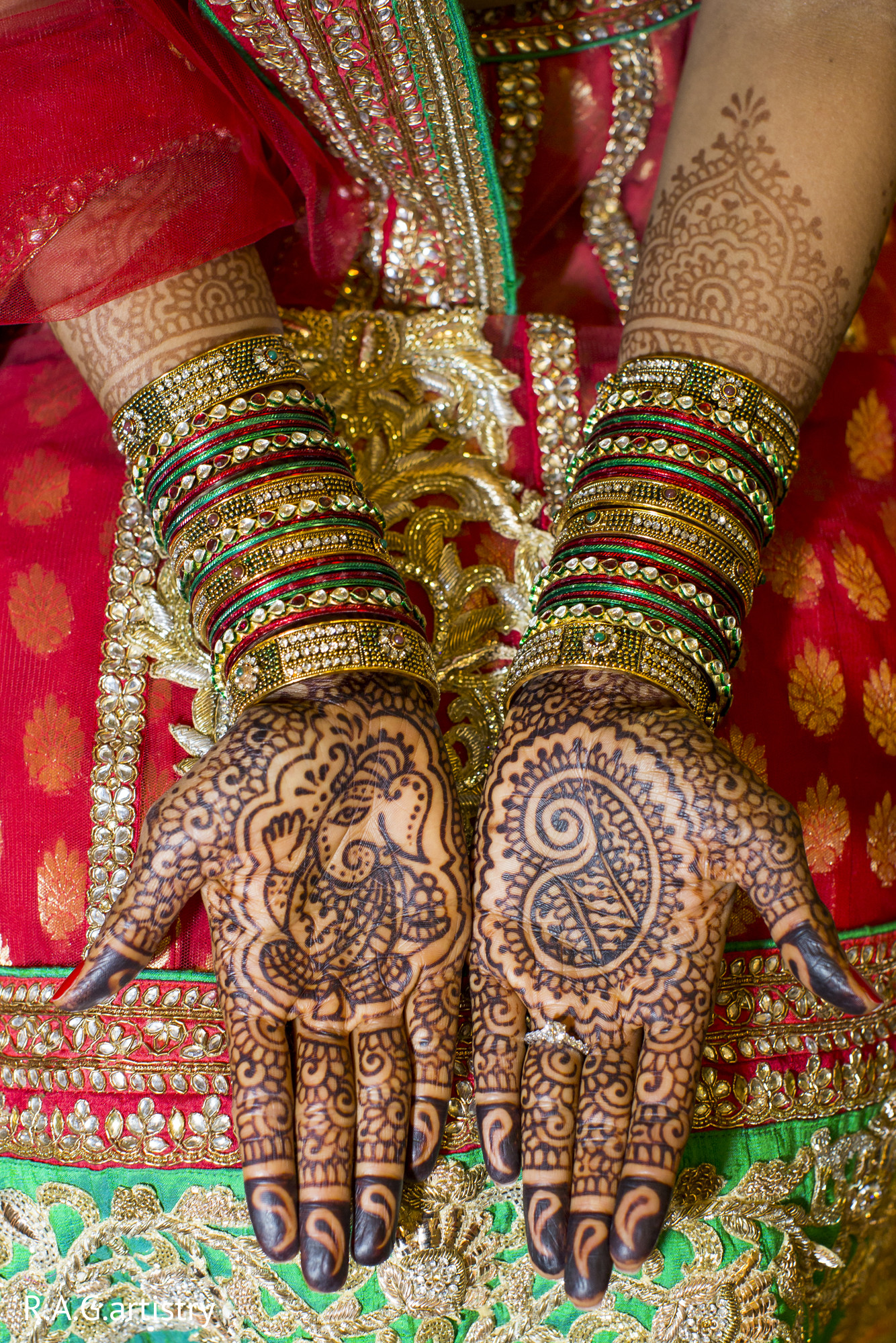 Artist applying henna tattoo on women hands. Mehndi is traditional Indian  decorative art. Close-up 35096478 Stock Photo at Vecteezy