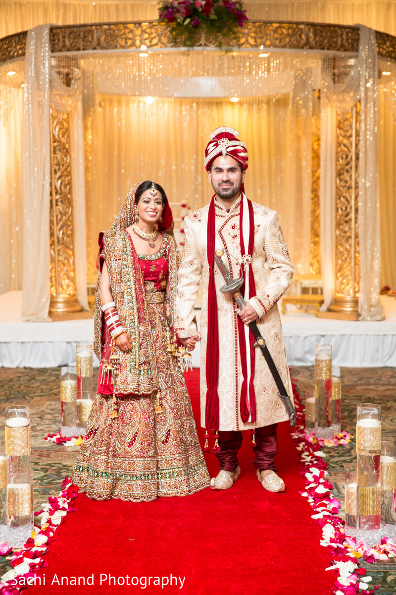 Bride and groom indian 2024 dress