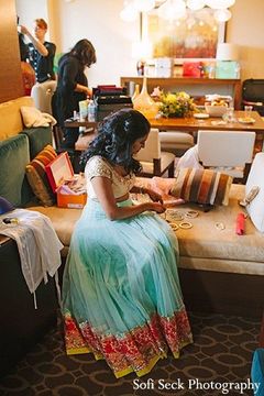 An Indian bride gets ready for her many wedding events.