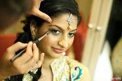 An Indian bride gets ready for her wedding events in Las Vegas, NV.