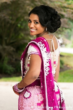 A jai mala and a bride's shoes for an Indian Fusion wedding.