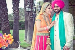 This Indian bride and groom celebrate their big wedding day with a traditional Sikh ceremony.