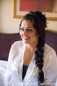 An Indian bride gets ready for her wedding and reception.