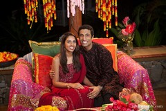 This Indian bride and groom prepare for their upcoming wedding day with a fabulous mehndi night!