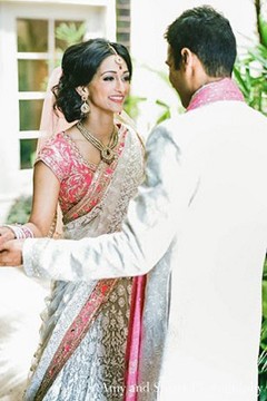 This Indian bride and groom celebrate their wedding day with a beautiful portrait session!