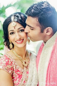 This Indian bride and groom celebrate their wedding day with a beautiful portrait session!