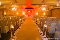 An Indian bride and groom wed in a traditional Hindu ceremony.