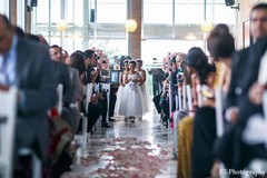 An Indian bride and groom wed in a romantic ceremony.