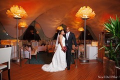 This Indian bride and groom pose for a beautiful portrait before their fabulous reception!