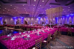 This Indian wedding reception is a luminous affair with gorgeous decor.