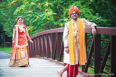 This Indian bride and groom pose for portraits before their ceremony!