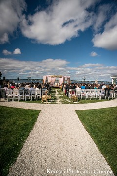 This Indian wedding ceremony is a beautiful outdoor event.