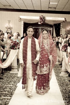 This Indian fusion ceremony is a glittering ruby and gold affair.