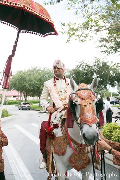 This traditional Indian wedding kicks off with a festive baraat.