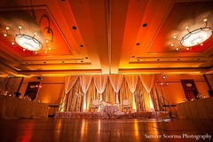 This Pakistani wedding includes beautiful decor.