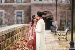 This Indian bride and groom celebrate their wedding day with lovely outdoor portraits.