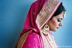 An Indian bride takes some portraits.