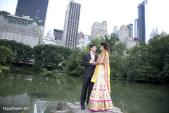 This Indian bride and groom celebrate their wedding day with beautiful portraits.