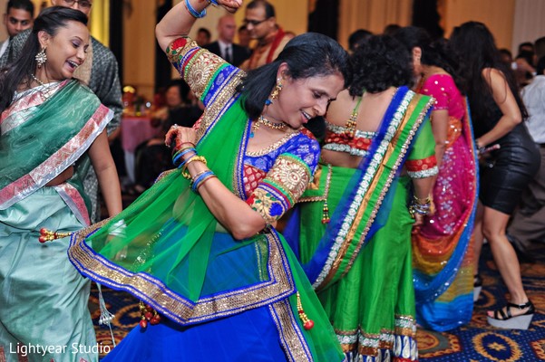 A couple enjoy a night full of fun at their sangeet!