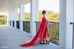 This lovely Indian bride poses for beautiful portraits before her wedding ceremony.