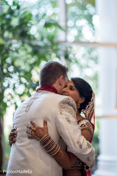 This Indian bride and groom pose for fabulous portraits.