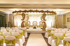 A lemon and lime mandap for an Hindu wedding.