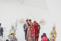 This lovely Sikh wedding ceremony is a traditional event.