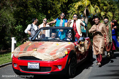 This outdoor Indian wedding ceremony includes a festive baraat.