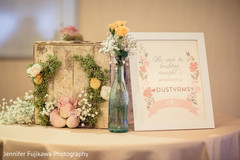 A closer look at rustically chic floral and decor for a Pakistani fusion wedding.