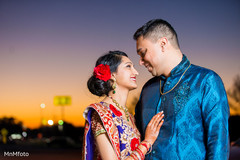 An Indian bride and her groom celebrate their pre-wedding festivities with a garba night!