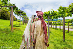 An Indian bride and groom take some precious portraits after their wedding ceremony!