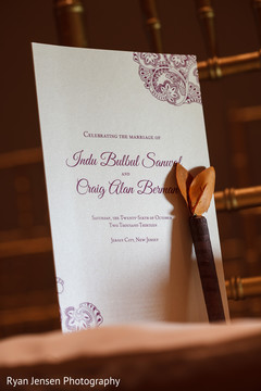 This Indian wedding ceremony includes beautiful stationery.