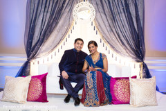 This Indian bride and groom kick off their wedding celebrations with a festive sangeet.