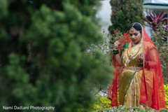 This sweet pair of hearts pose for portraits at their Indian wedding ceremony!