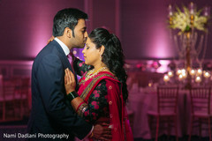 These charming newlyweds celebrate at their elegant reception!