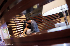 After their wedding ceremony, this Indian bride and her groom pose for lovely portraits.