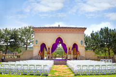 Beautiful wedding decor for an outdoor fusion ceremony!