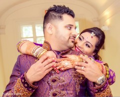 An future Indian bride and groom pose for engagement portraits!