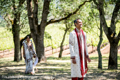 This Indian bride and groom celebrate their wedding day with lovely portraits.