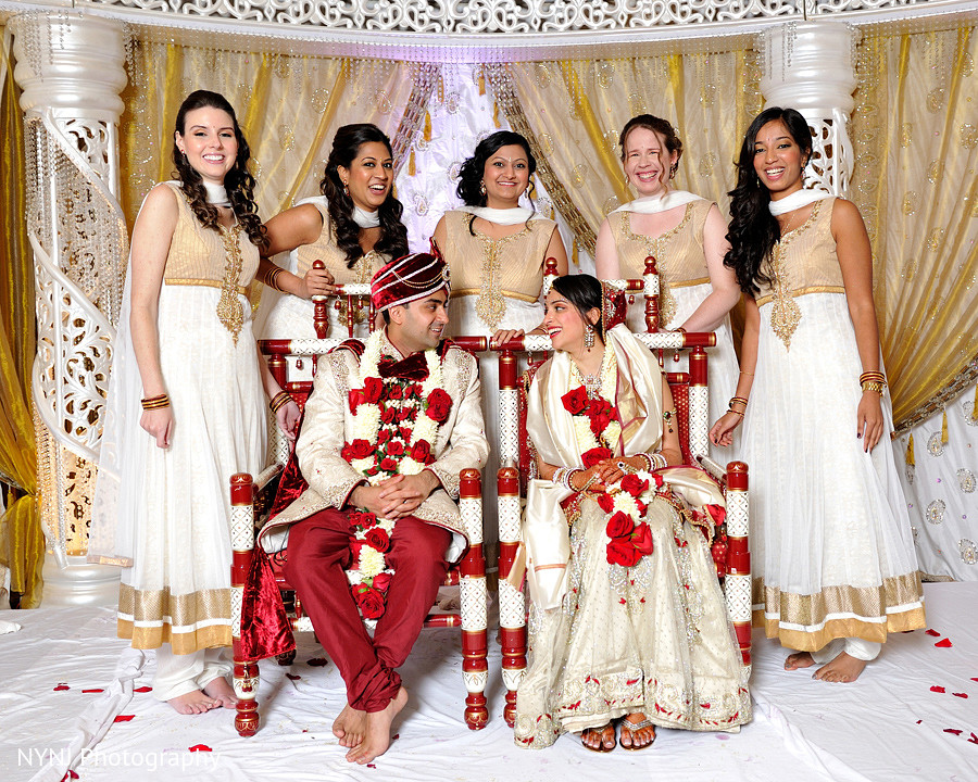 Bridal Party in Somerset, NJ Indian Wedding by NYNJ Photography