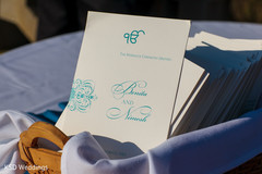 This Sikh wedding ceremony includes beautiful custom stationery.