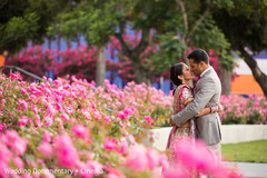 This pair of newlyweds celebrate after their South Indian wedding ceremony!