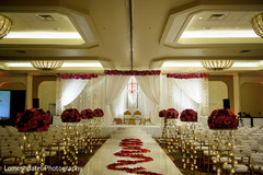 This Indian wedding ceremony is a beautiful event with lovely decor.