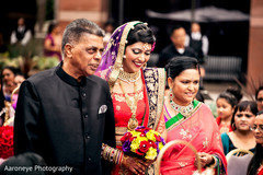 This Indian bride celebrates her wedding ceremony.