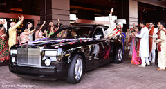 The bridal party at the baraat.