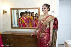 Taking portraits before the wedding.