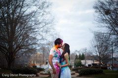 A darling bride and groom pose for wedding portraits!