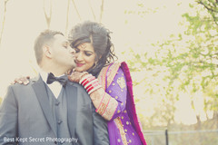 An Indian bride and groom celebrate at their glamorous reception!